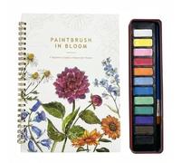 SiumPklay Watercolour Workbook,Watercoloring Paper Workbook for Adults，12 Flower Patterns of Original DIY Designs,Beginner-Friendly Water Colour Workbooks