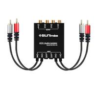 SIUNIMAS Pro RCA 4 Channels Ground Loop Isolator with Nylon Braided Cord Car and Home Theater Using Noise Filter with Ground Lift Durable Metallic Box Design (SIM-4CH-RCA04A)
