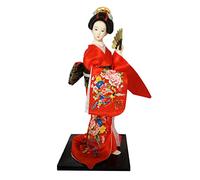 Siunwdiy 12" Japanese Kimono Geisha Porcelain Figurine,Japanese Kimono Doll Geisha Figurine Ornaments Gift Art Craft Collection/Gift,A40,30 cm