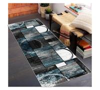 Siunwdiy Black Blue Whitey E x tra Long Runner Rug 70 x 210 cm for Entryway,Hallway Runner Rugs Non Slip Washable Kitchen Runner Rugs,Low Pile Runner Rug for Hallway Carpet Runners Kitchen Laundry