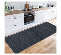 Siunwdiy Black Non Slip Hallway Carpet Runner,Door Mats Dirt Trapper,Kitchen Runner Rug,Rubber Backed Very Long Hallway Hall Runner Narrow Rugs,for Living Room/Hallway/Bedroom/Corridor,50X200CM