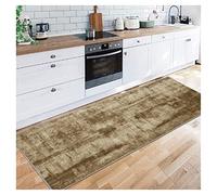 Siunwdiy Brown Extra Long Non Slip Hallway Runner Rug,Carpet Runner 100x150cm, Rubber Backed Washable Narrow Hall Rugs for Living Room/Kitchen/Bedroom/Corridor, Dirt Trapper Heavy Duty Floor Mat