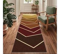Siunwdiy Brown gradient Extra Long Carpet Runners, 60 x 440 cm Washable Runners for Hallways Non Slip Kitchen Runners Hall Runner Rugs for Living Room Bedroom Laundry Room Entryway