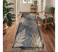 Siunwdiy Brown leaves Extra Long Carpet Runners, 90 x 440 cm Washable Runners for Hallways Non Slip Kitchen Runners Hall Runner Rugs for Living Room Bedroom Laundry Room Entryway