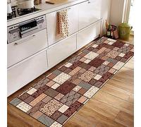 Siunwdiy Brown Morocco Kitchen Rugs 40x200cm Extra Long Hallway Runner Rug,Non Slip Carpet Runners for Corridor Kitchen Entryway, Narrow Rugs 40cm/50cm/60cm/70cm/80cm/100cm/120cm /140cm Wide