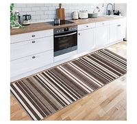 Siunwdiy Carpet Runner for Hallway 1m 1.5m 2m 2.5m 3m 3.5m 4m 4.5m 5m 5.5m 6m 7m 8m Braun Extra Long Gray Runner Rug - Width 60cm 70cm 80cm 90cm 100cm 120cm 140cm,stripes,120x200cm