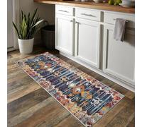 Siunwdiy Carpet Runners for Hallways Non Slip Long 70x220cm Narrow Runner Rugs for Hallway Carpet Runner Red Blue Morocco Carpet Corridors Hallway Carpet Rubber Backed,Runner Rug Width 40-140Cm