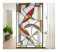 Siunwdiy Church Colorful Privacy Window Film No Glue Window Cling Static Cling Glass Window Film Sliding Door Bathroom Static Cling Stickers Home Décor,Translucent A,60x90cm