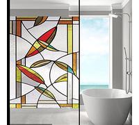 Siunwdiy Church Colorful Privacy Window Film No Glue Window Cling Static Cling Glass Window Film Sliding Door Bathroom Static Cling Stickers Home Décor,Opaque A,60x90cm