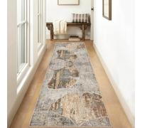 Siunwdiy Corridors Carpet Runner Rug Washable Long Narrow Hall Runner Rug 50x100cm,Brown Ginkgo Leaf Pattern Autumn Decorative Hallways Carpet, Large Kitchen Runner Rug for Hallway Entryway Kitchen