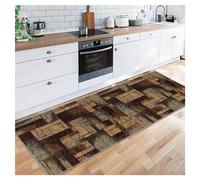 Siunwdiy Extra Long Runner Rug 60x310 cm for Entryway,Brown Hallway Runner Rugs Non Slip Washable Kitchen Runner Rugs,Low Pile Runner Rug for Hallway Carpet Runners for Kitchen Hallway Laundry