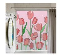 Siunwdiy Fresh Healing Style Stained Glass Window Film Floral Mosaic Pattern Static Cling Privacy Frosted Film Anti-UV No Adhesive for Home Office Window,E43,60x200cm