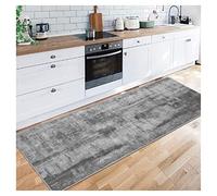 Siunwdiy Grey Carpet Runner for Hallways Extra Long Non Slip Backed Floor Mat, Washable Abstract Rug Runner for Kitchen/Hallway/Bedroom/Corridor, Durable Machine Washable Narrow Rug 70x120cm