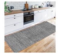 Siunwdiy Grey Modern Carpet Runner for Hallways 60x230cm, Solid Color Non-Slip Washable Rug, Extra Long Narrow Runner for Bedroom/Laundry/Bathroom/Entryway, Durable Rubber Backed Indoor Floor Mat,