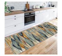 Siunwdiy Hallway Carpet Runner 60x250 cm Green geometric Extra Long Runners Rugs for Corridor Stairs Passage, 40/50/60/70c/80/100/259cm Wide Non-slip Washable Area Rugs - Customizable Length