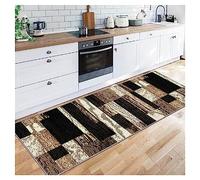 Siunwdiy Hallway Runner Rug 15"X39" Non Slip Long Kitchen Mat Washable Area Rug Soft Microfiber Geometric Floor Carpet Runner Anti-Slip Corridor Hall Doormat Indoor Floor Mats