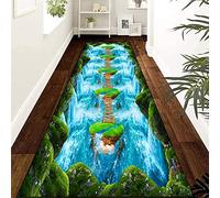 Siunwdiy Hallway Runner, Runner Rug for Hallway Entryway Rugs 3D Cliff Wooden Bridge Pattern Washable Non-Slip Stair Mat Long Runner Carpet Custom Length,A11,80x200cm/2.6ftx6.6ft