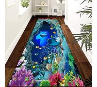 Siunwdiy Hallway Runner, Runner Rug for Hallway Entryway Rugs 3D Cliff Wooden Bridge Pattern Washable Non-Slip Stair Mat Long Runner Carpet Custom Length,A 14,60x200cm/2ftx6.6ft