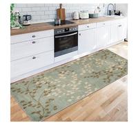 Siunwdiy Long Runner Rugs 50x260cm for Hallway Classic Distressed,Kitchen Runners Washable Hall Runners Non Slip Extra Long Green Runner Rug Hallway Runner for Stairs Living Room Laundry Entryway