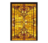Siunwdiy Non-Adhesive Decorative Privacy Window Film Static Cling,Stained Glass Window Film Frosted Glass Window Sticker Non-Adhesive Window Clings for Living Room Bathroom,B,80x120cm(32"x47")