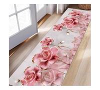 Siunwdiy Pink Corridor Rug Hallway Runner Rug Runner Hallway Wide 40X Long 180，Non-Slip Kitchen Rug Washable Sold by the Metre Carpet Runner Long for Corridor Bedroom Living Room Polyester