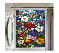 Siunwdiy Privacy Static Cling Window Film Butterfly Pattern Decorative Stained Glass Window Covering Stickers Films for Bathroom Kitchen Glass Windows Doors,5B,30x100cm