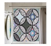 Siunwdiy Privacy Static Cling Window Film Butterfly Pattern Decorative Stained Glass Window Covering Stickers Films for Bathroom Kitchen Glass Windows Doors,5F,30x100cm