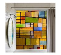 Siunwdiy Privacy Static Cling Window Film Butterfly Pattern Decorative Stained Glass Window Covering Stickers Films for Bathroom Kitchen Glass Windows Doors,5H,40x100cm