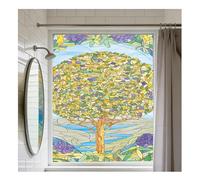 Siunwdiy Privacy Static Cling Window Film Butterfly Pattern Decorative Stained Glass Window Covering Stickers Films for Bathroom Kitchen Glass Windows Doors,5D,40x100cm