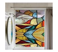 Siunwdiy Privacy Static Cling Window Film Butterfly Pattern Decorative Stained Glass Window Covering Stickers Films for Bathroom Kitchen Glass Windows Doors,5C,40x100cm