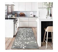 Siunwdiy runner rugs for hallway，modern abstract kitchen rug Non-slip washable corridor carpet for kitchen living room bedroom bedside rug customizable size,Gray,120x100cm