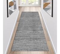 Siunwdiy Runners Rug Carpet Runners Extra Long Grey Non Slip Runner Rug for Hallway,Long Hallway Hall Runner Narrow Rugs Entryway Floor Carpet Corridors Entrances Area Rug,Grey,110x140cm