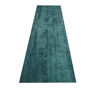 Siunwdiy Teal solid color Long Geometry Carpet Polyester Washable Do Not Fade Carpet Area Rug Runner Rug Hallway Non Slip, for Corridor/Kitchen/Living Room,Green,90x150cm