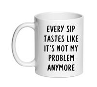 SIUNY Retirement Gift for Woman Men 2025 Coffee Mugs - Funny Retirement Mug Decorations, Coworker, Friend, Teacher, Every Sip Tastes Like It's Not My Problem Anymore (Retirement 2025)