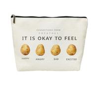 SIUNY Yes I Really Do Need All These Cats Paw Cosmetic Bags -Funny Gift Idea for Cat Lovers Teen Girls Makeup Travel Bag, Potato