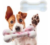 SIUPER 7.5IN Big Bone Dog Cat Treat Mold 1 Pack, DIY Flavors for Puppy. Food Safe Silicone for Oven. Large Ice Cube Mold for Pet Chew, Cooling. Pets Birthday Cake Baking. Fun Gift for Dog Lover