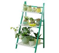 SIUQCGIPRT Plant Stand Bamboo 3-Tier Plant Stand Folding Planter Shelves Flower Pot Organizer Rack Multiple Display Shelving Plants Shelf Unit Holder,B,100cm/39.4" L（B-50cm/19.7）