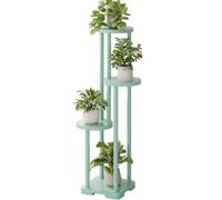 SIUQCGIPRT Plant Stand Bamboo Plant Stand for Indoor Outdoor Multiple Flower Pot Holder Shelf Corner Tall Plants Shelf Display Rack for Patio Garden Corner Balcony Living Room,B,3 Tie（B-4 Tiers）