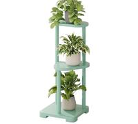 SIUQCGIPRT Plant Stand Bamboo Plant Stand for Indoor Outdoor Multiple Flower Pot Holder Shelf Corner Tall Plants Shelf Display Rack for Patio Garden Corner Balcony Living Room,B,3 Tie（D-3 Tiers）