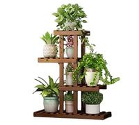 SIUQCGIPRT Plant Stand Bamboo Plant Stand Indoor Outdoor - Tall Plant Storage Stand for Multiple Plants - Plant Shelf Display Rack Flower Stand for Balcony Window Garden Living Room Home,4 Tiers