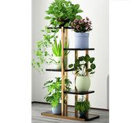 SIUQCGIPRT Plant Stand Corner Plant Stand Indoor Tall Metal Plant Shelf Plant Stands for Multiple Plants Flower Pot Holder Display Rack for Patio Garden Corner Balcony Living Room,5 Layers-Black