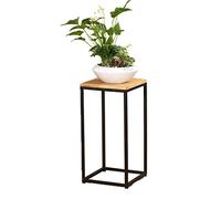 SIUQCGIPRT Plant Stand Floor Flower Stand Pot Rack, Simple Wrought Iron Solid Wood Plant Stand, Living Room Balcony Single-Layer Storage Rack（30*30*60cm）