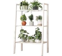 SIUQCGIPRT Plant Stand Metal Plant Stand Outdoor Indoor Waterproof, Heavy Duty Tall Plant Shelf Flower Pot Holder Display Rack for Garden, Storage Rack for Bathroom, Living Room, Balc(White-3 Tiers)