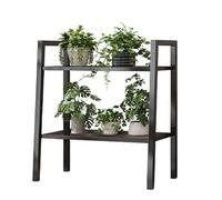 SIUQCGIPRT Plant Stand Metal Plant Stand Outdoor Indoor Waterproof, Heavy Duty Tall Plant Shelf Flower Pot Holder Display Rack for Garden, Storage Rack for Bathroom, Living Room, Balc（Black-2 Tiers）