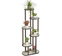 SIUQCGIPRT Plant Stand Plant Stand Indoor Corner Wood Plant Shelf for Multiple Plants Tall Round Flower Pot Holder Rack for Patio Garden Balcony Living Room Bedroom,B,5 Tier（B-6 Tier）