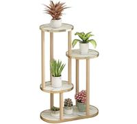 SIUQCGIPRT Plant Stand Plant Stand Indoor Corner Wood Plant Shelf for Multiple Plants Tall Round Flower Pot Holder Rack for Patio Garden Balcony Living Room Bedroom,B,5 Tier（C-4 Tier）
