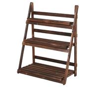 SIUQCGIPRT Plant Stand Wood Plant Stand Trellis Indoor Outdoor 3 Tiers Flower Stand Corner Stepped Planter Shelf Rack Flowerpot Holder For Plant Display Rack In Balcony Entr