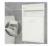 SIUQCGIPRT Shower Niche, Flexible Embedded Stainless Steel Shower Wall Unit Bathroom Garbage Can Holder (White 65x30x14cm) SpaceSaving Design for Stylish Showers