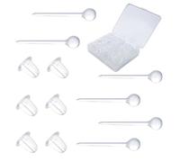 Siurnby 300 Clear Plastic Earring Studs, 600 Pieces, Classic Style, Perfect for DIY Earring Making