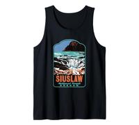 Siuslaw National Forest Oregon Coast Retro Travel Art Tank Top